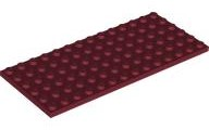 Plate 6 x 14 in Dark Red
