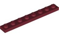 Plate 1 x 8 in Dark Red