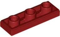 Tile Special 1 x 3 Inverted with Center Hole in Dark Red