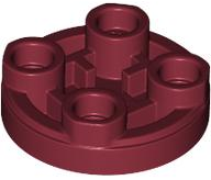 Tile Special Round 2 x 2 Inverted in Dark Red