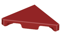 Tile 45° Cut 2 x 2 (Triangle) in Dark Red