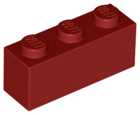 Brick 1 x 3 in Dark Red