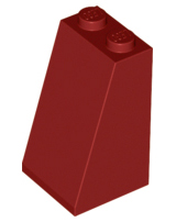 Brick Sloped 75° 2 x 2 x 3 [Solid Studs] in Dark Red