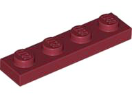 Plate 1 x 4 in Dark Red