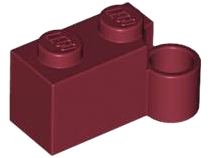 Hinge Brick 1 x 4 [Lower] in Dark Red