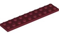 Plate 2 x 10 in Dark Red