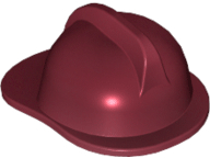 Helmet Fire in Dark Red
