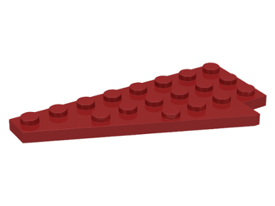 Wedge Plate 8 x 4 Wing Left in Dark Red