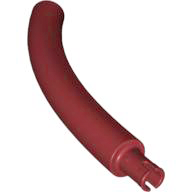 Animal Body Part / Plant, Tail / Neck / Branch / Trunk, Middle Section with Pin, Round Pin Hole in Dark Red