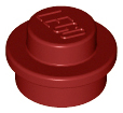 Plate Round 1 x 1 with Solid Stud in Dark Red