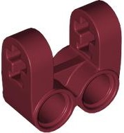 Technic Axle and Pin Connector Perpendicular Double Split in Dark Red