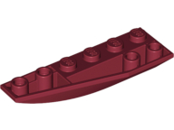 Brick Wedged, Curved Inverted 6 x 2 Left in Dark Red