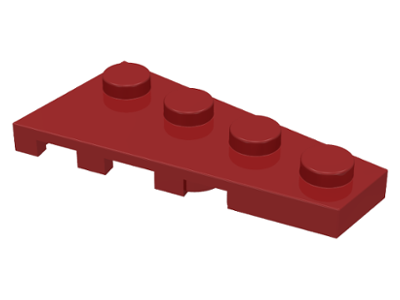Wedge Plate 4 x 2 Right in Dark Red