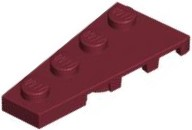 Wedge Plate 4 x 2 Left in Dark Red