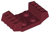 Plate Special 2 x 2 with Grills in Dark Red