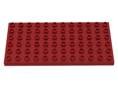 Duplo Plate 6 x 12 in Dark Red