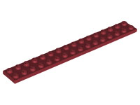 Plate 2 x 16 in Dark Red