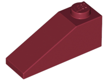 Brick Sloped 33° 3 x 1 in Dark Red