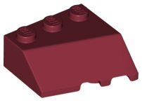 Brick Wedged, Sloped 45° 3 x 3 Left in Dark Red