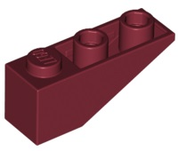 Brick Sloped Inverted 33° 3 x 1 with Internal Stopper and No Front Stud Connection in Dark Red