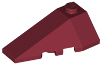Brick Wedged, Sloped 4 x 2 Triple Left in Dark Red