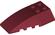 Brick Wedged, Curved 6 x 4 Triple in Dark Red