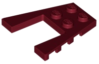 Wedge Plate 4 x 4 with 2 x 2 Cutout in Dark Red