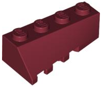 Brick Wedged, Sloped 45° 4 x 2 Right in Dark Red