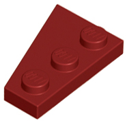 Wedge Plate 3 x 2 Right in Dark Red