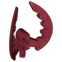 Large Figure Weapon, Claw, Climbing Claw / Kodan Ball Half (Toa Nuva) in Dark Red