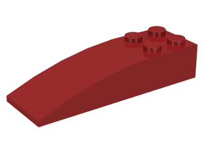 Brick Curved 6 x 2 in Dark Red