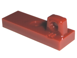 Hinge Tile 1 x 3 Locking with 1 Finger on Top in Dark Red