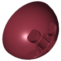Dome Hemisphere 3 x 3 Ball Turret in Dark Red