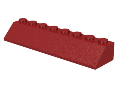 Brick Sloped 45° 2 x 8 in Dark Red