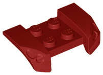 Mudguard 2 x 4 with Molded Headlights in Dark Red