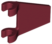 Flag 2 x 2 Trapezoid with Flat Area between Clips in Dark Red