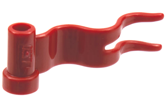 Flag 4 x 1 Wavy [First Wave Left] in Dark Red