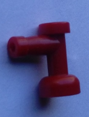 Tap 1 x 1 with Hole in Spout in Dark Red