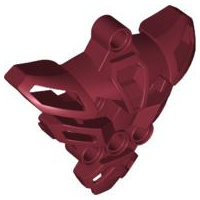 Large Figure Skeletal, Torso with 6 Holes (Matoran) in Dark Red