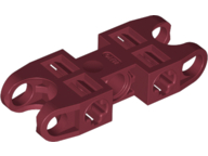 Technic Axle and Pin Connector 2 x 5 with Two Ball Joint Sockets in Dark Red