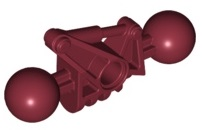Large Figure Skeletal, Limb, with 2 Ball Joints, and Hole (Toa Metru) in Dark Red