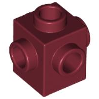 Brick Special 1 x 1 Studs on 4 Sides in Dark Red