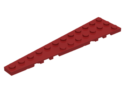 Wedge Plate 12 x 3 Left in Dark Red