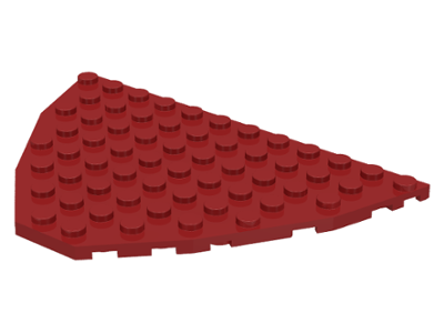 Wedge Plate 8 x 12 Boat Bow in Dark Red
