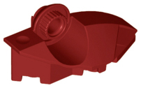 Large Figure Foot, with Rotation Joint Ball Half [Vertical Side] in Dark Red