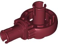 Technic Rotation Joint Ball Loop with Two Perpendicular Pins with Friction in Dark Red