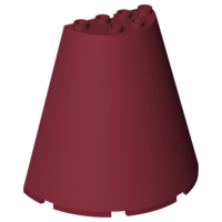 Cone Half 8 x 4 x 6 in Dark Red