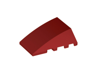 Brick Wedged, Curved 4 x 4 No Top Studs in Dark Red