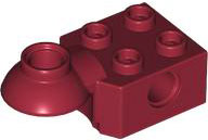 Technic Brick Special 2 x 2 with Pin Hole, Rotation Joint Ball Half [Horizontal Top] in Dark Red
