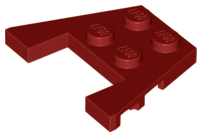 Wedge Plate 3 x 4 with Stud Notches in Dark Red